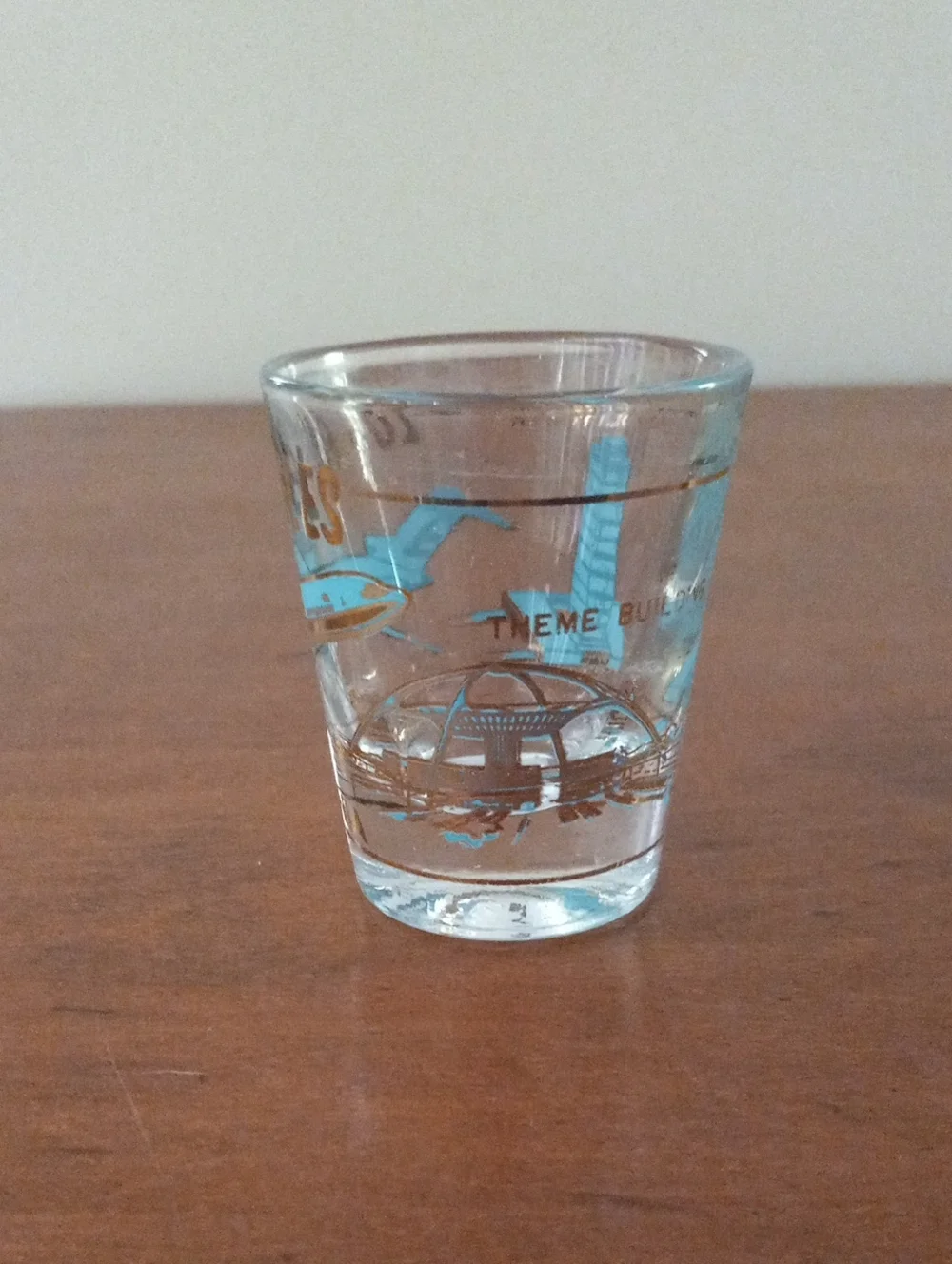 1960s Los Angeles LAX Jet Airplane Souvenir Shot Glass MCM